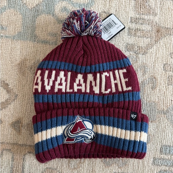 NWT 47 Brand Colorado Avs Beanie - Maroon, Blue, and White - Picture 2 of 3